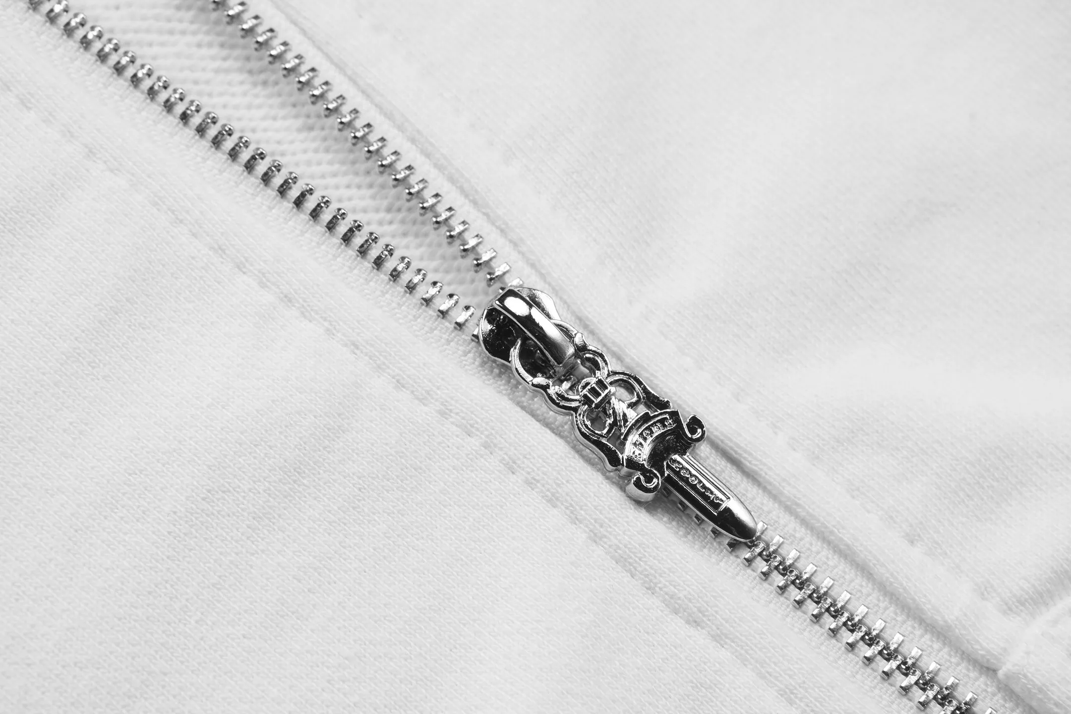 P310 Chrome Hearts Chrome Hearts Cardigan Horseshoe Printed Hooded Sweatshirt Size: SMLXL Color: White Black